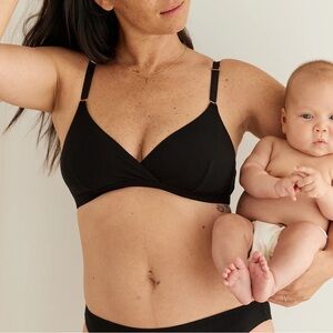 Embrace Soft Cup Black Nursing Bras. Set of two